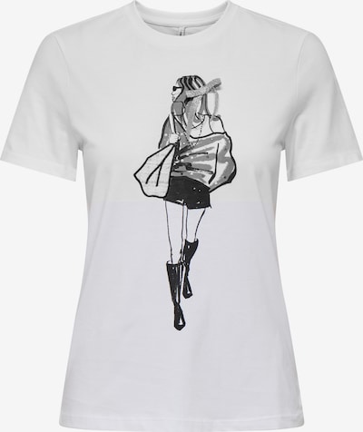 Tricou 'ONLEMMA' ONLY pe gri / negru / alb, Vizualizare produs