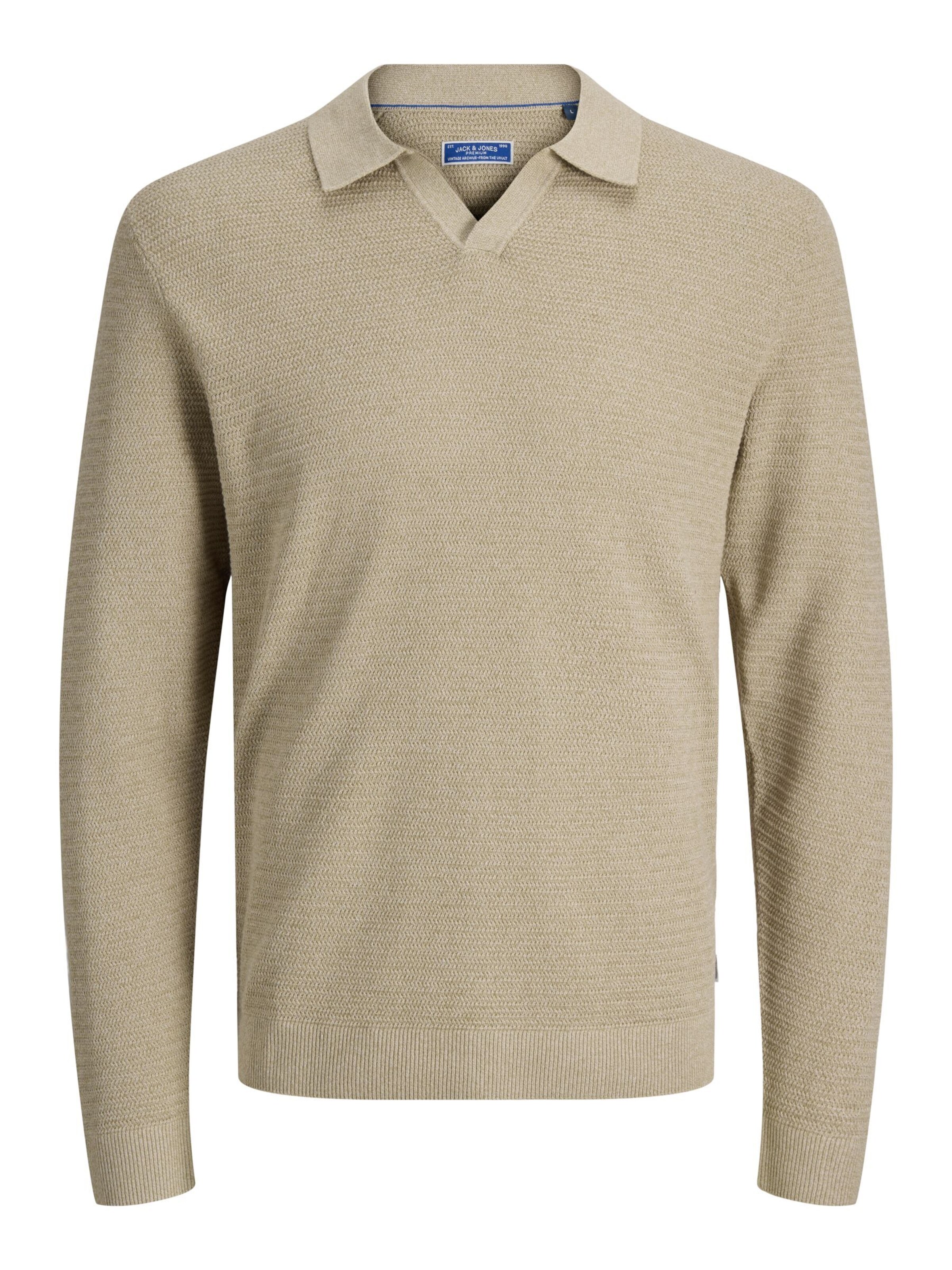 Pull-over 'JPRBLURiley' JACK & JONES en beige : devant