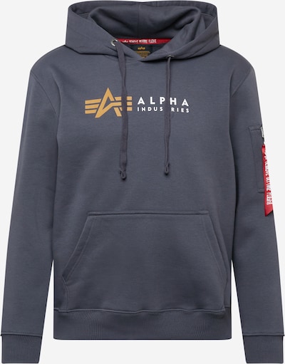 ALPHA INDUSTRIES Collegepaita värissä kullankeltainen / tummanharmaa / valkoinen, Tuotenäkymä
