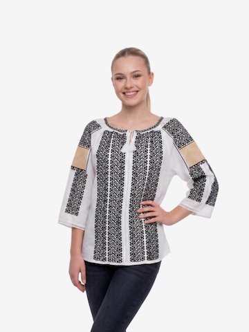 Rody’s foreverDirndl bluza 'Damenbluse IL26, weiß/cremefarben , marimea 3XL' - bijela boja: prednji dio