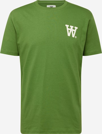 WOOD WOOD T-shirt 'Ace AA' i grön: framsida
