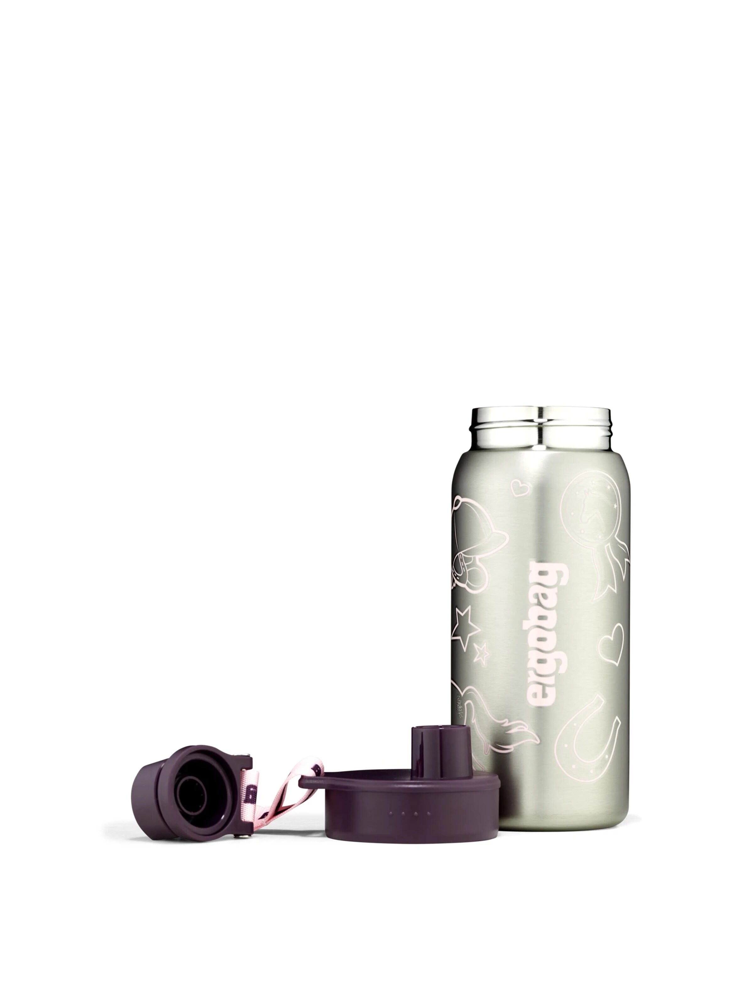 ergobag Drinking Bottle 'Trinkflasche Edelstahl Trinkflasche' in Purple