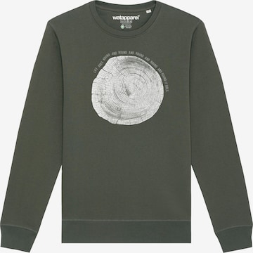 Sweat-shirt ' Baumscheibe ' Watapparel en vert : devant