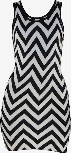 TOOche Kurzes Strickkleid 'ZigZag' in hellgrau / schwarz, Produktansicht