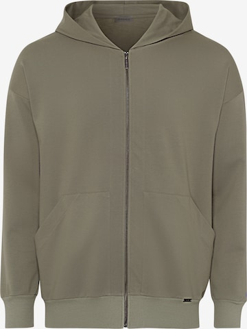 Hanro Zip-Up Hoodie in Green: front