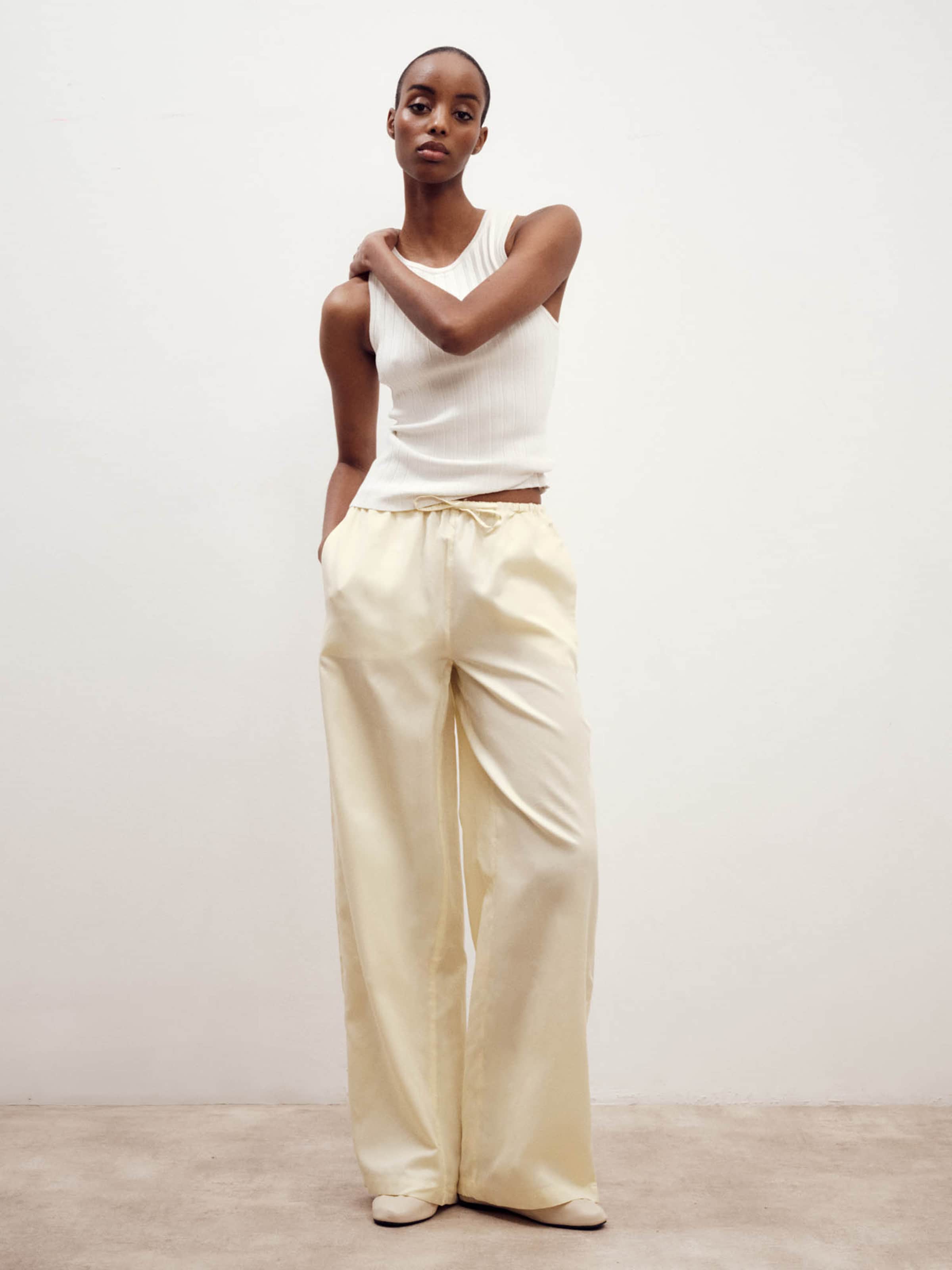ABOUT YOU x Marie von Behrens Loose fit Pants 'Lia' in Pastel
