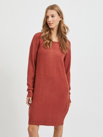 VILA Knitted dress 'Ril' in Red: front