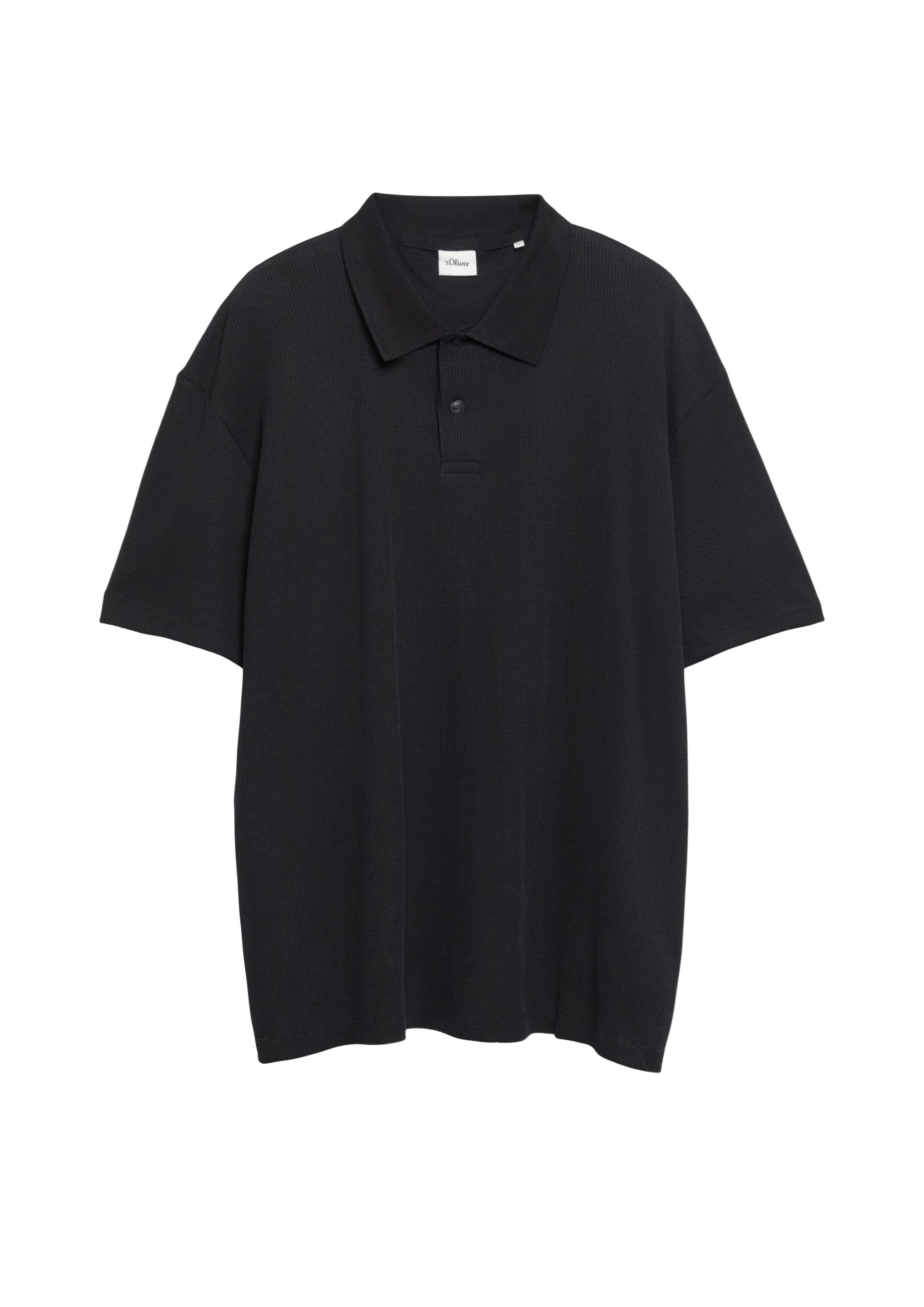 s.Oliver Poloshirt in Schwarz: Vorderseite