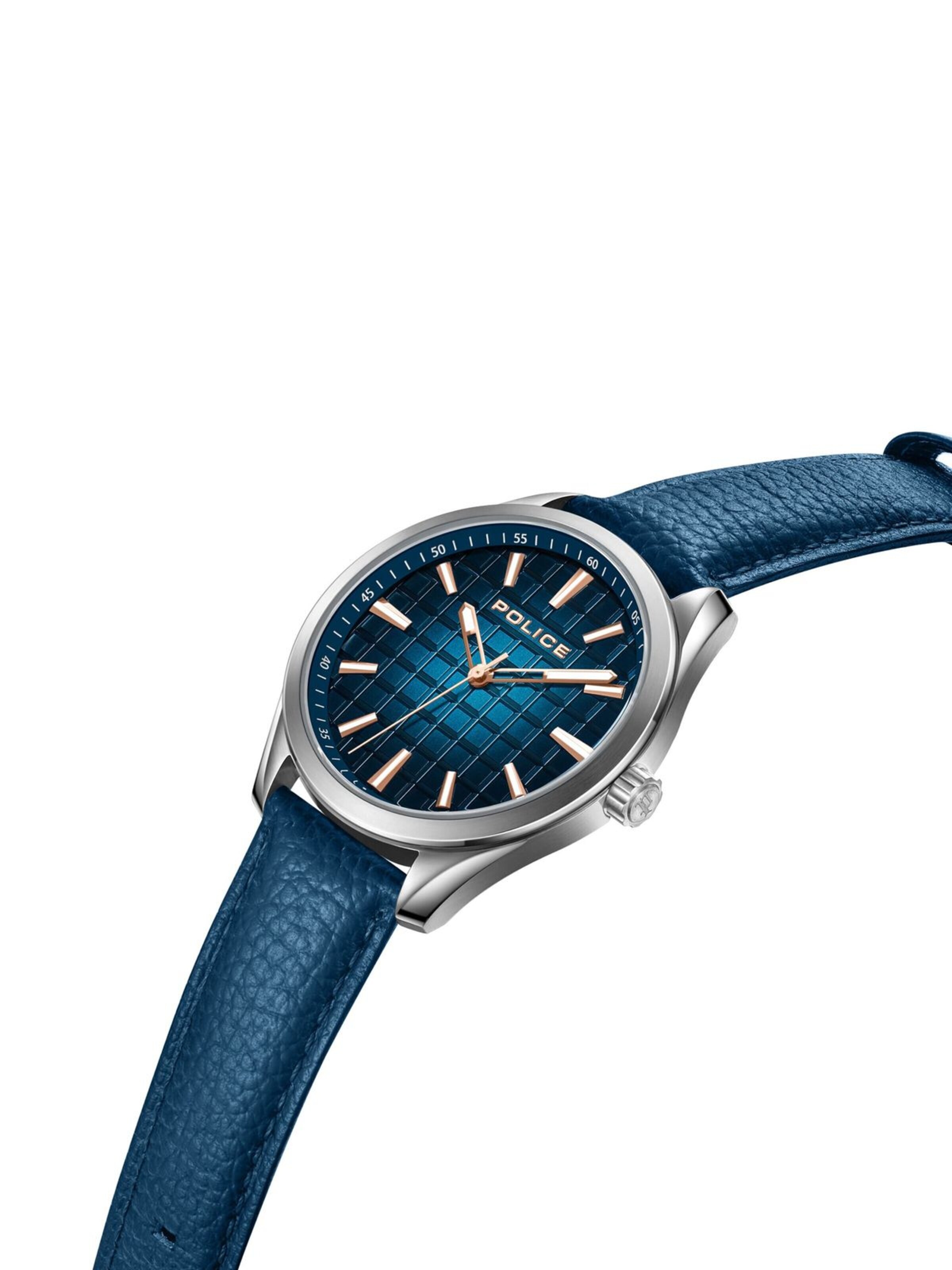 POLICE Analoguhr 'Watch Doolin'‌‌‌ in Blau
