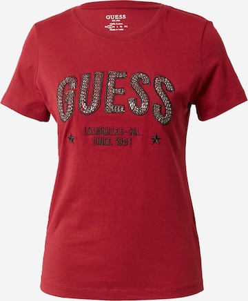 GUESS T-Shirt 'MIRELA' in Rot: predná strana