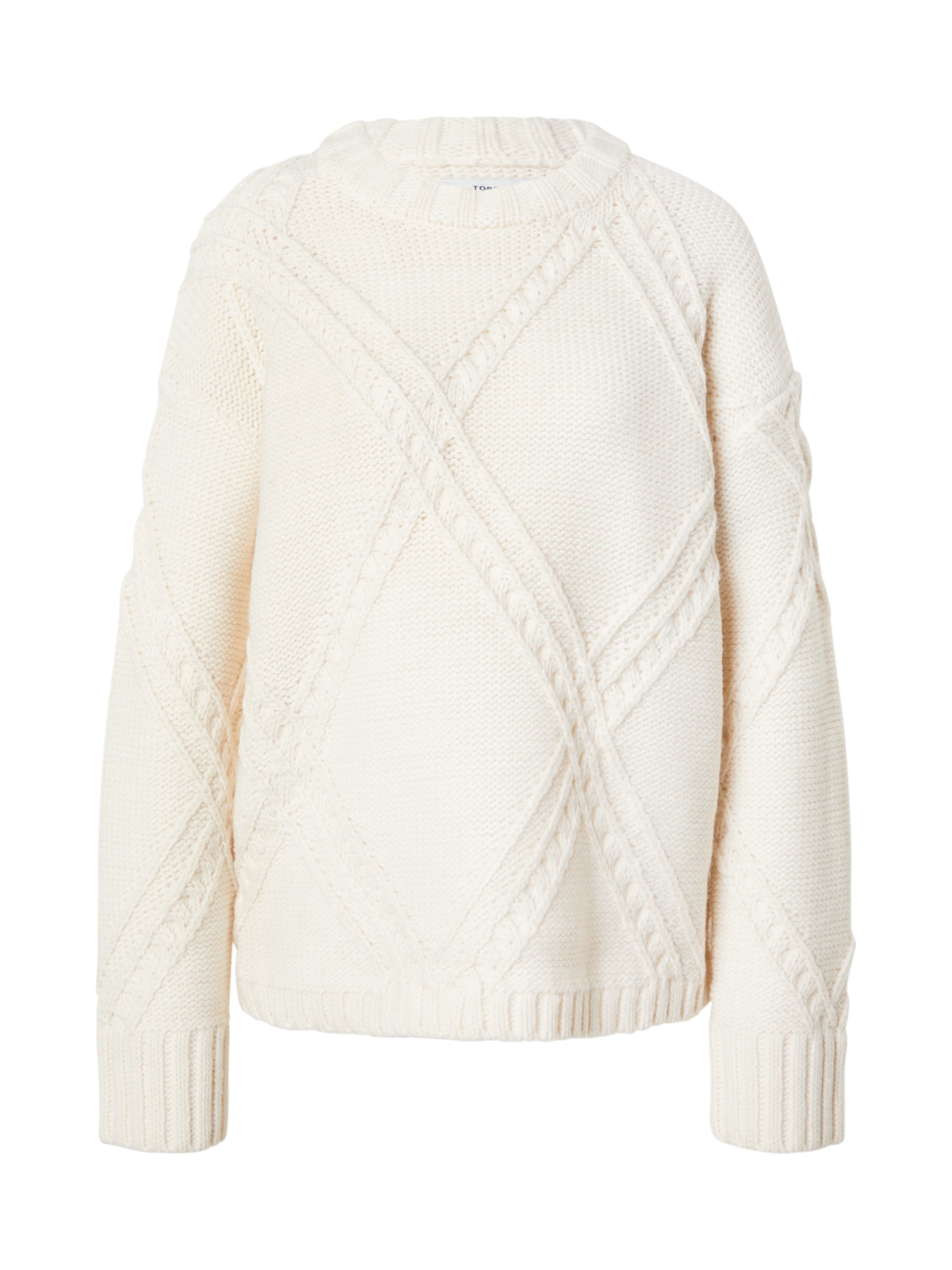 TOPSHOP Пуловер 'MEGAN' в бяло: отпред