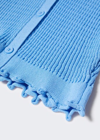 MANGO Плетена жилетка 'Ruffa' в синьо