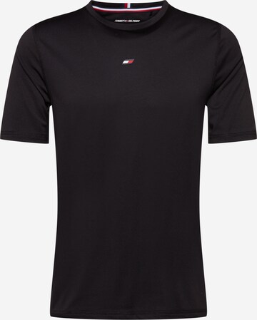 Tommy SportTehnička sportska majica - crna boja: prednji dio