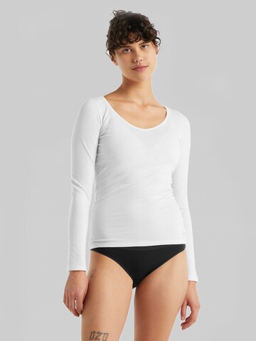 ICEBREAKER Base layer 'Siren' in White: front