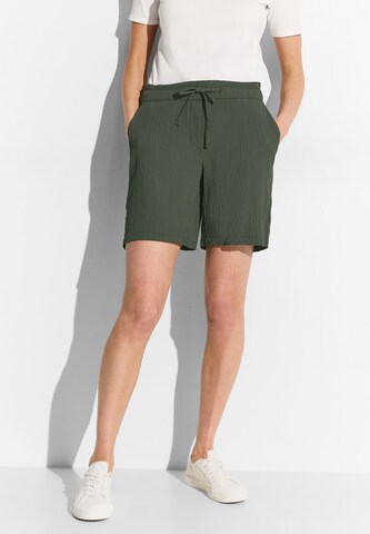 CECIL Regular Pants 'Seersucker ' in Green