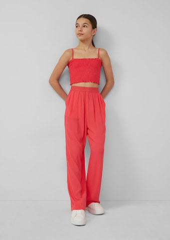 s.Oliver Wide Leg Hose in Rot