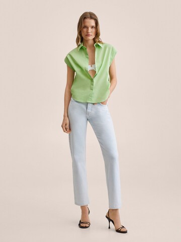 MANGO Blouse 'MATRIS' in Groen