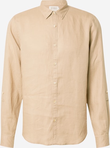 Coupe regular Chemise SCOTCH & SODA en beige : devant