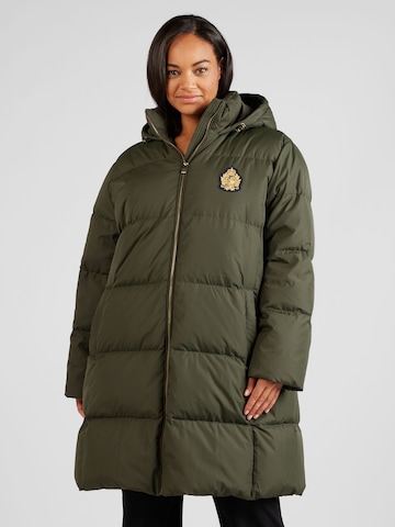 Lauren Ralph Lauren Plus Χειμερινό παλτό σε πράσινο: μπροστά