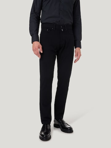 PIERRE CARDIN Slimfit Hose Lyon tapered in Slim Fit in Schwarz: Vorderseite