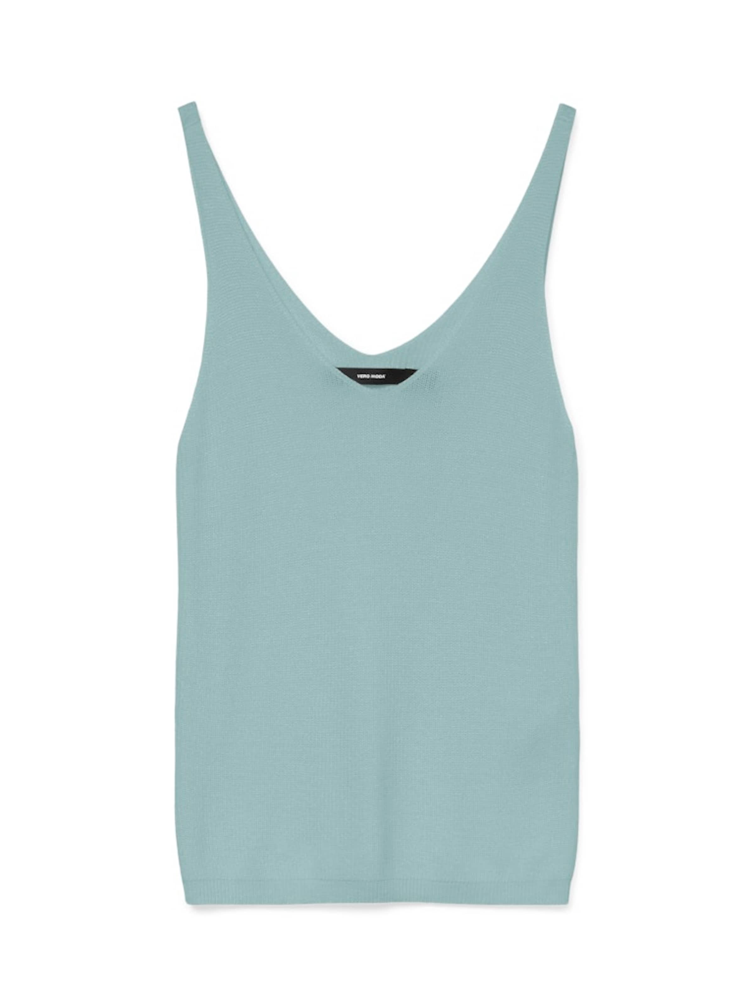 Top brodat 'VMNew Lex' de la VERO MODA pe albastru: față