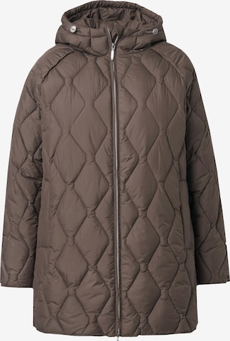 Ulla Popken Winterjacke in Braun: Vorderseite