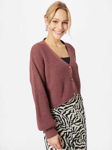 ABOUT YOU Knit cardigan 'Mirja' in Pink: front