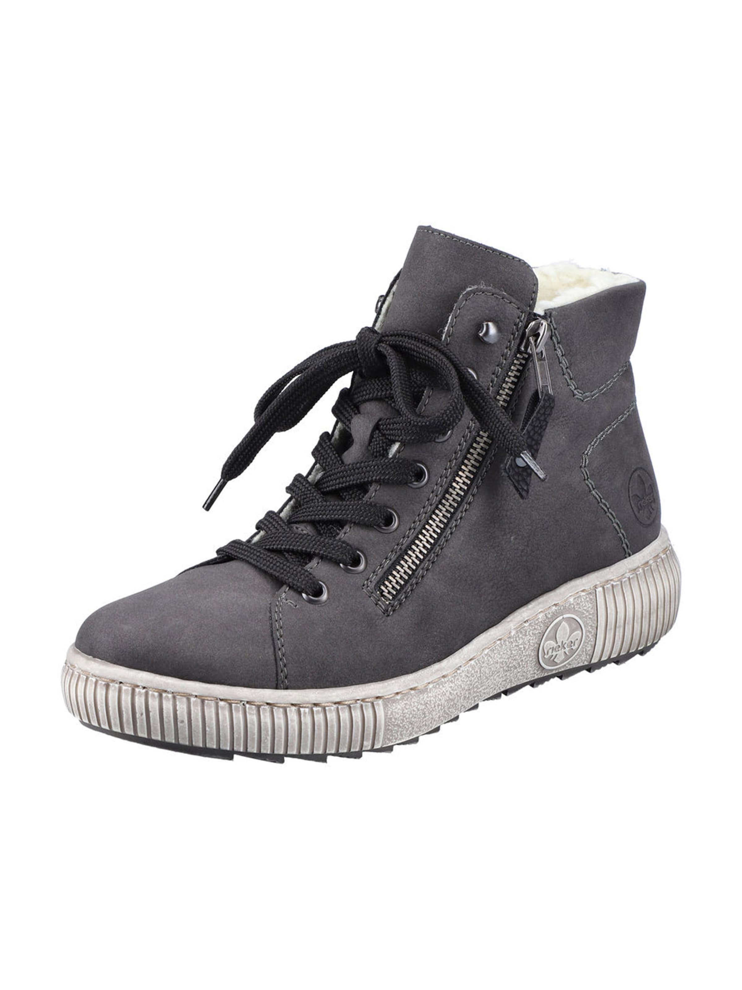 pilka Rieker Suvarstomieji kulkšnis dengiantys batai: priekis