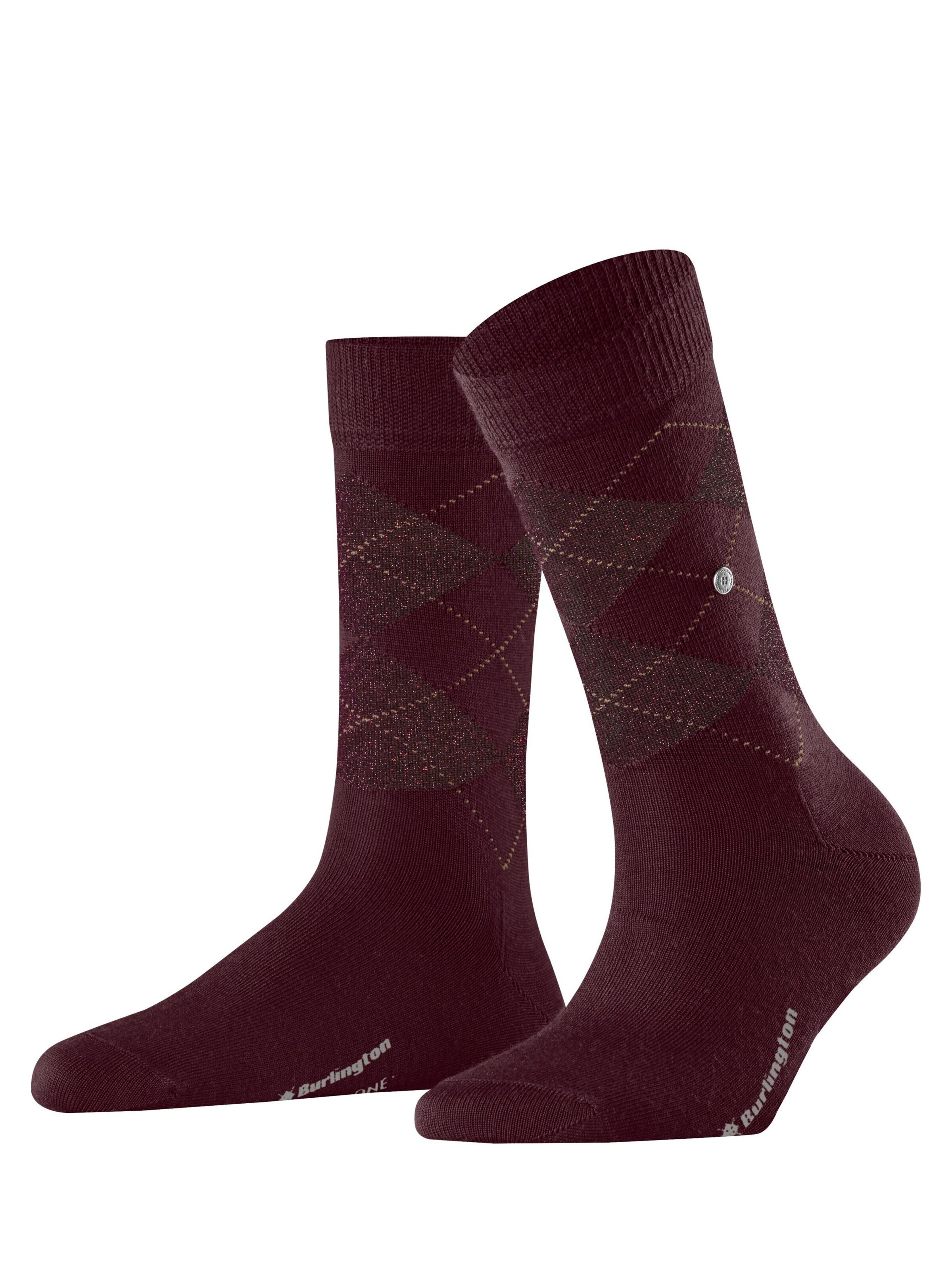 BURLINGTON Socken 'Marylebone Glitter'‌‌‌‌‌‌ in Rot: Vorderseite