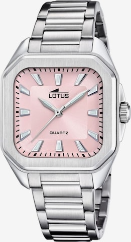 Montre à affichage analogique 'Lotus - Watch Square Series - Quartz watch movement - Watch case width: 35 mm' Lotus en rose : devant