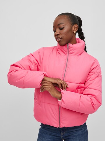 Vila Petite Winter Jacket 'Tate' in Pink: front