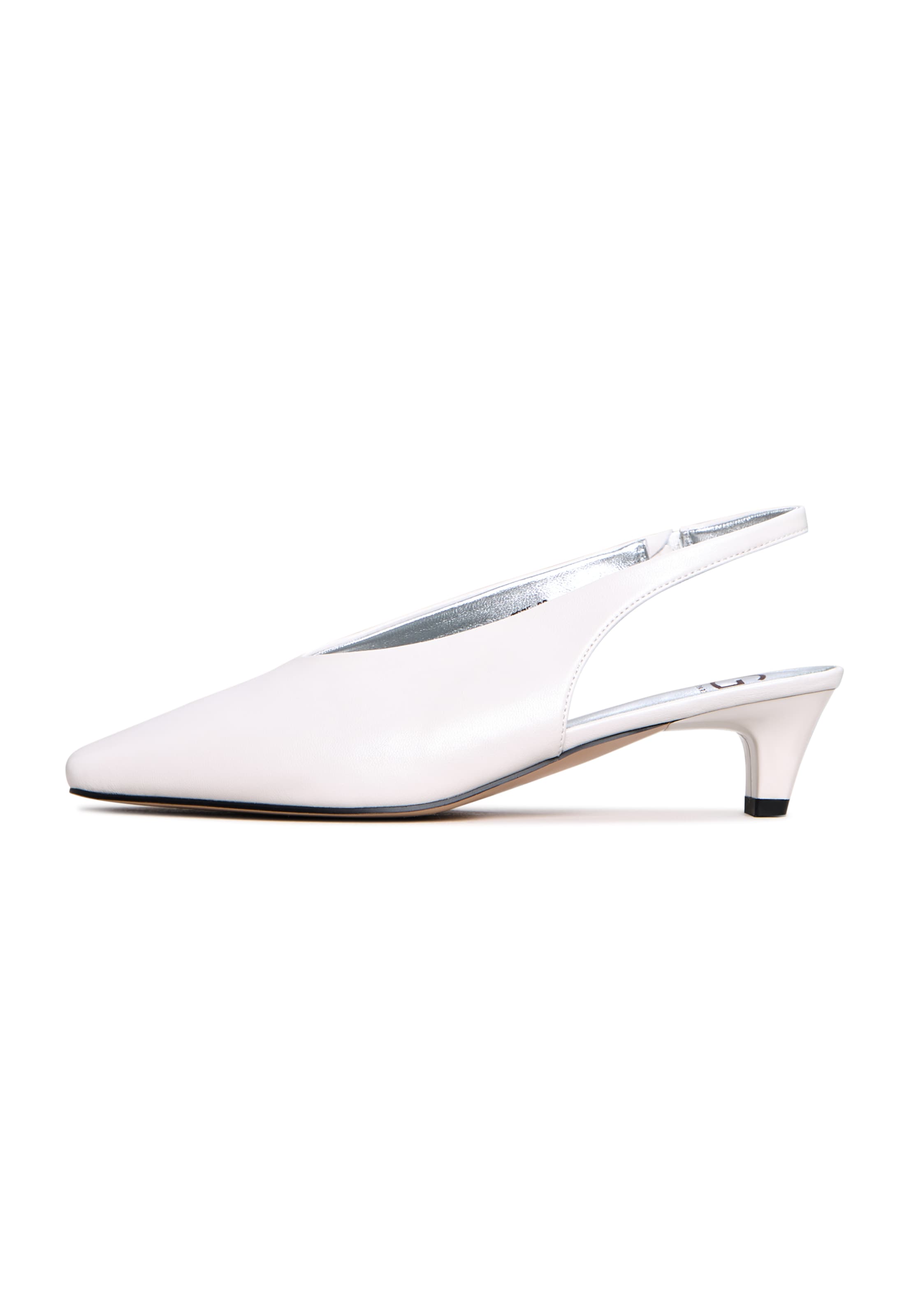 CESARE GASPARI Slingpumps in Wit: voorkant