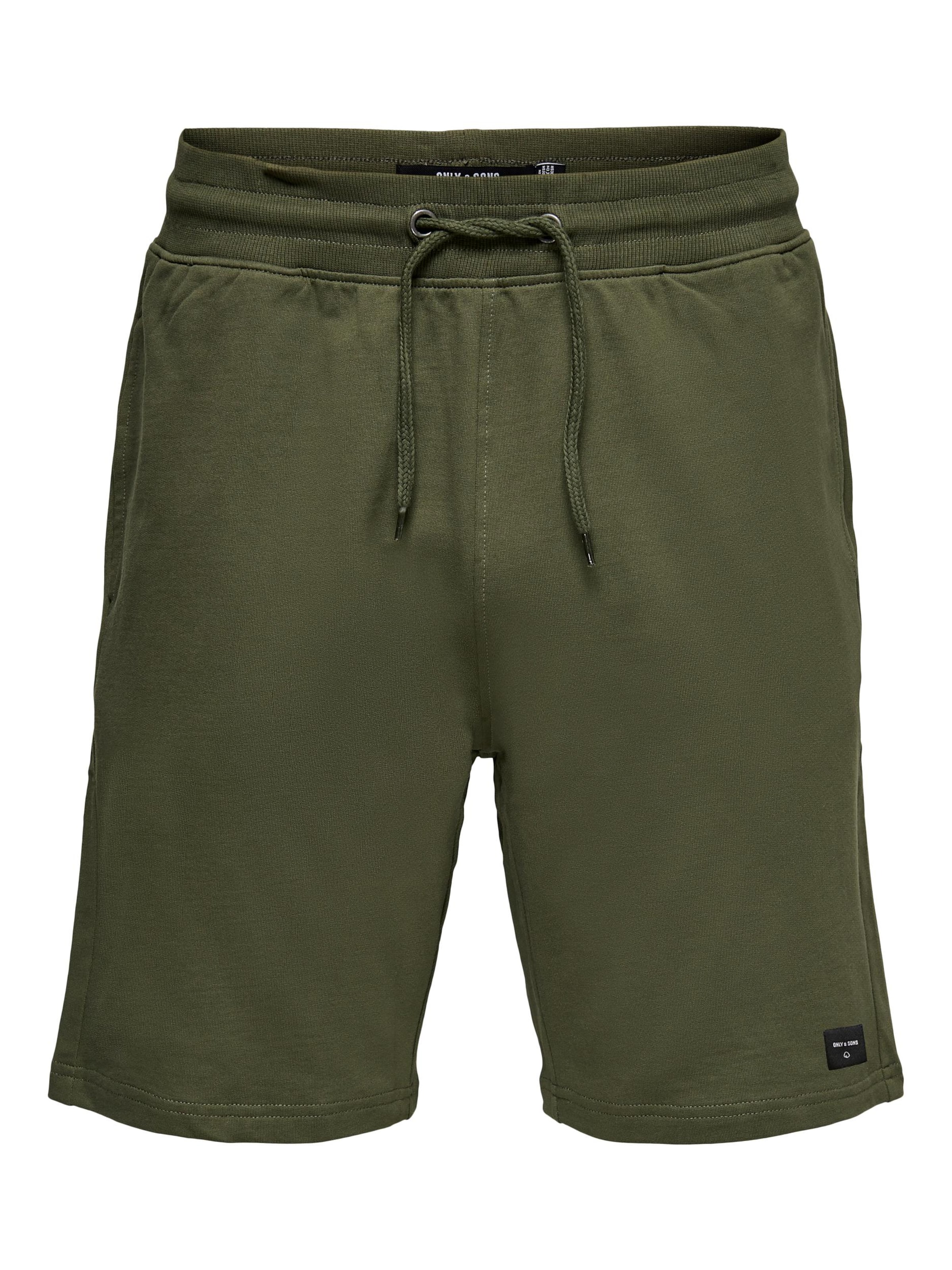 Männer Hosen Only & Sons Shorts 'Neil' in Oliv - ZN80130 Männer Hosen Only & Sons Shorts 'Neil' in Oliv - ZN80130