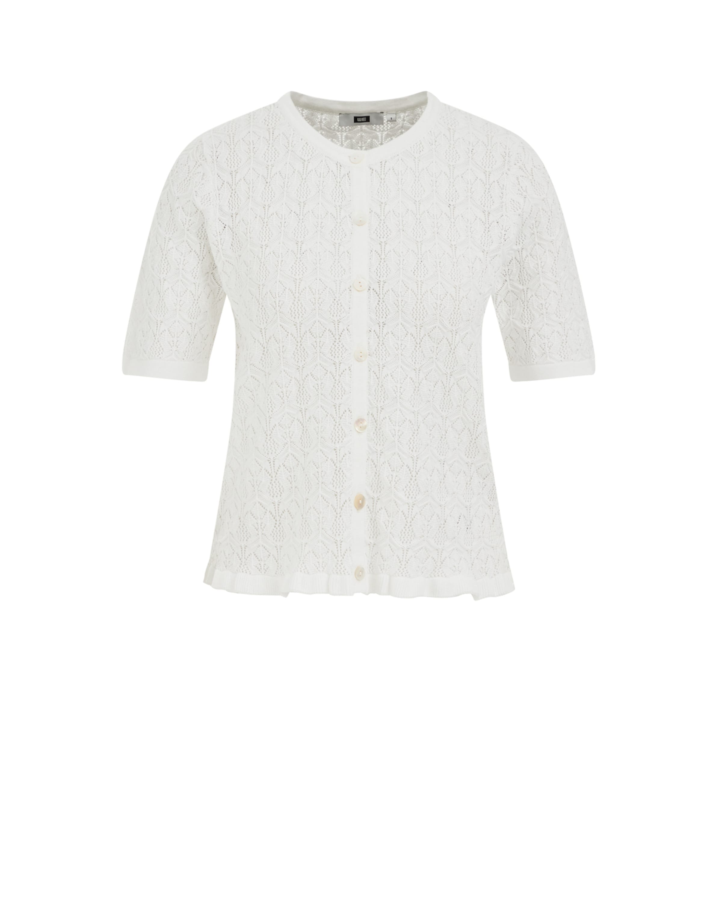 WE Fashion Pletena jopa | bela barva: sprednja stran