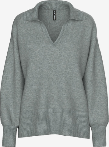Pullover 'PCMALOU' di PIECES in grigio: frontale