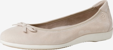 TAMARIS Ballerinasko i beige: forside