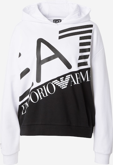 EA7 Emporio Armani Sweat-shirt en noir / blanc, Vue avec produit