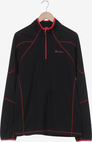 ODLO Sweatshirt & Zip-Up Hoodie in XL in Black: front