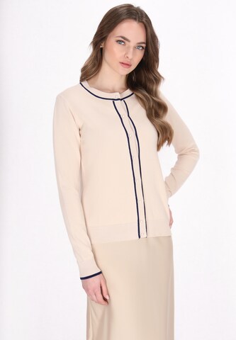 Cardigan DreiMaster Klassik en beige : devant
