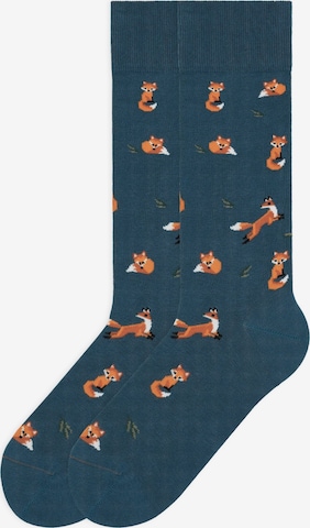Von Jungfeld Socks 'Best of Icons' in Blue: front