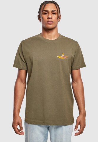 Merchcode Shirt 'Yellow Submarine - Monster No.5' in Groen
