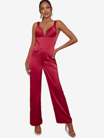 Chi Chi London Jumpsuit in Rood