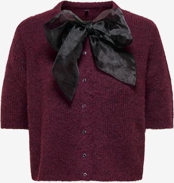 ONLY Gebreid vest in Rood: voorkant