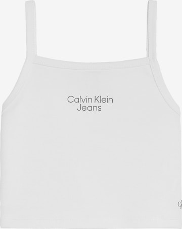 Calvin Klein Jeans Top in Wit: voorkant