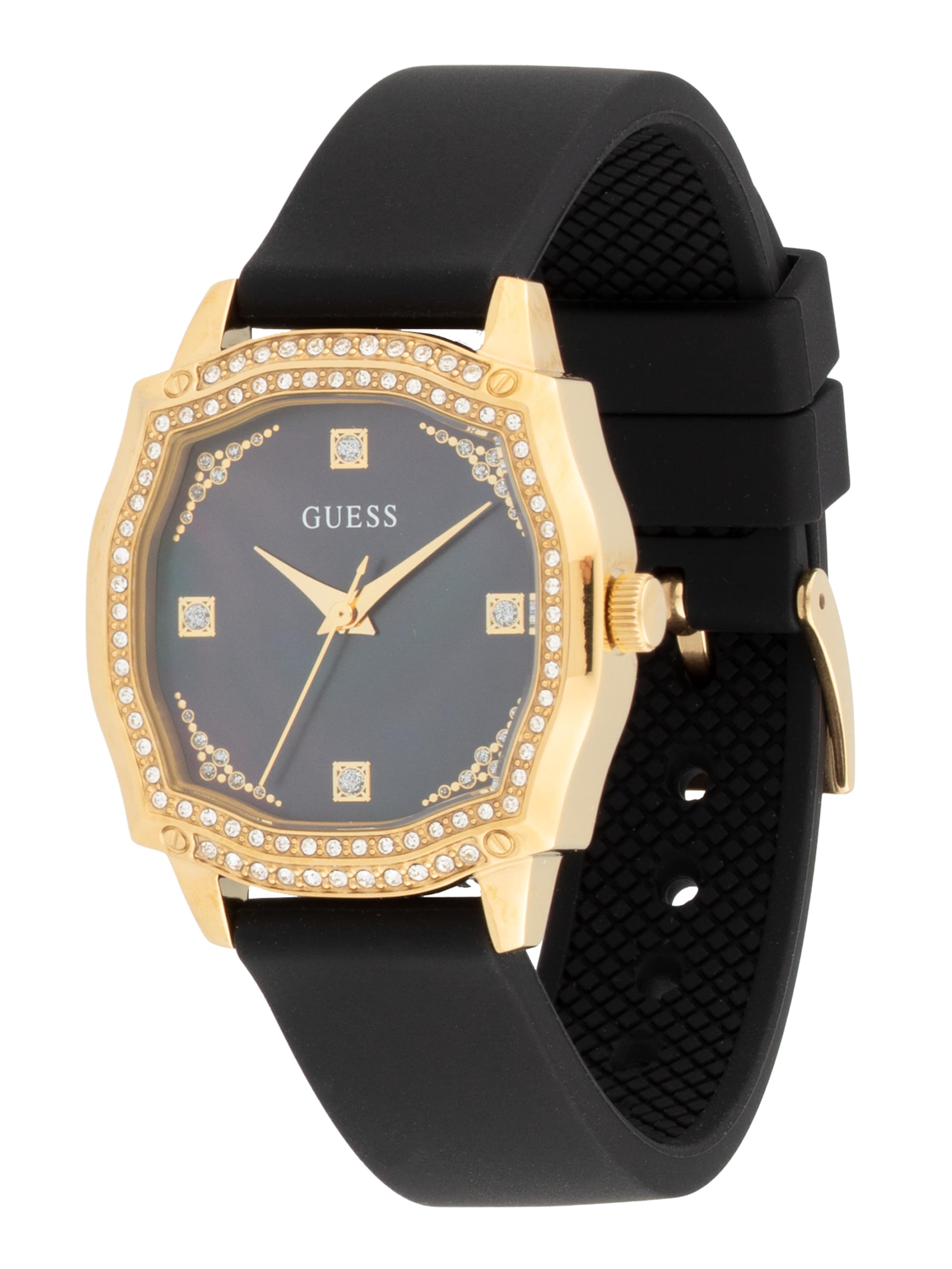 GUESS Zegarek analogowy 'LIV' w kolorze czarny: przód