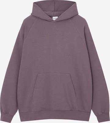 Sweat-shirt Pull&Bear en violet : devant