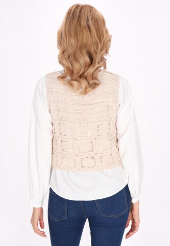 usha FESTIVAL Knitted vest 'Fashion Look' in Beige