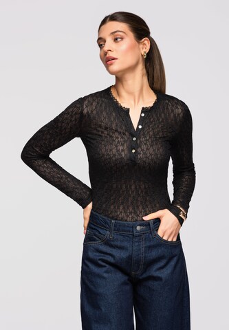 Ombre Blouse in Zwart