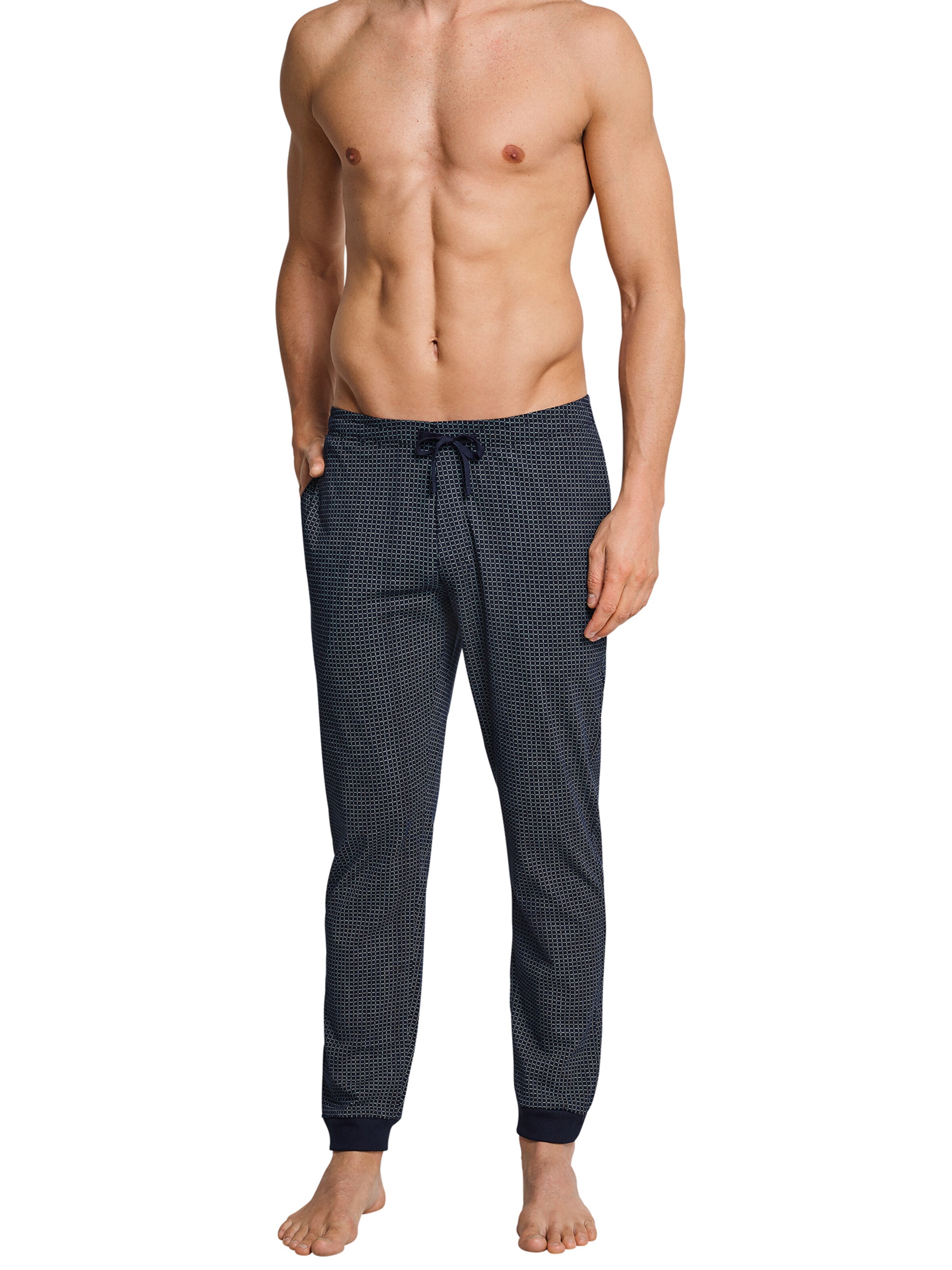 SCHIESSER Regular Pyjamabroek in Blauw