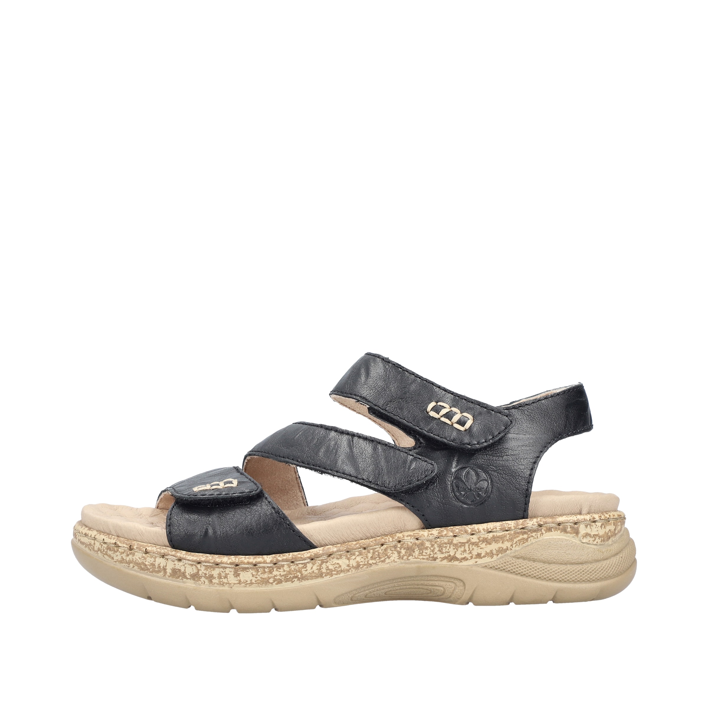 Sandales à lanières Rieker en noir